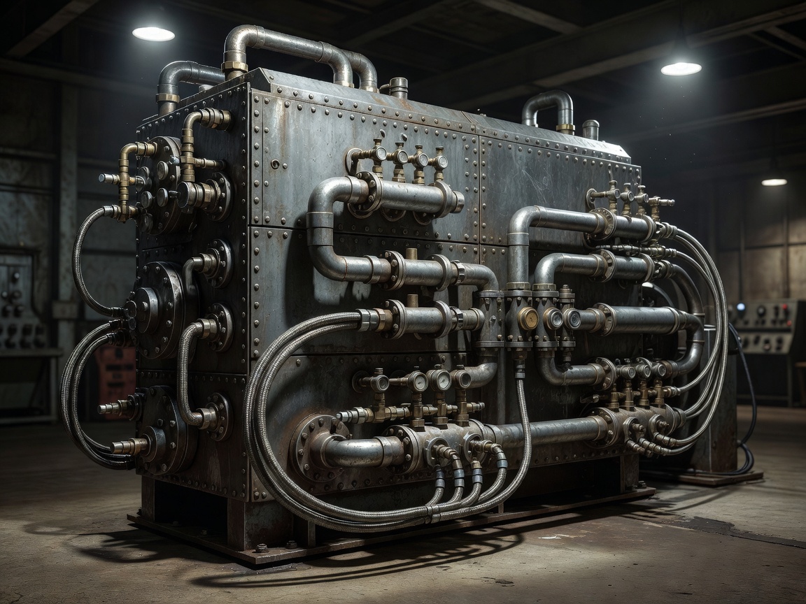 AeroPneumatic Vault Seal Engine showing pneumatic pressure manifolds and high-output compression lines