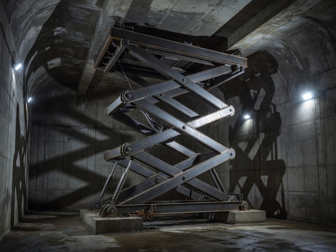 SubTerra Modular Elevator Vault Lift System with Massive Steel Lifting Scissor Structure